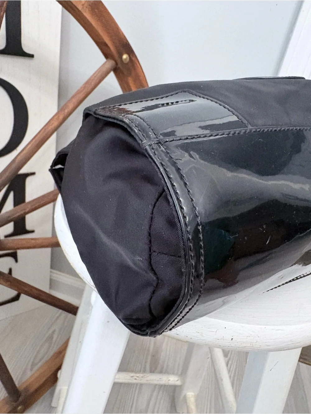 🖤 TORY BURCH Black Ella Tote with tan interior